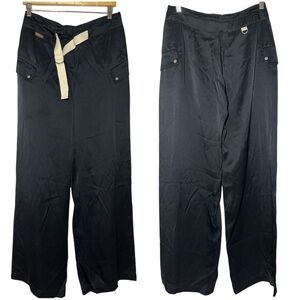 Moncler Black Wide-Leg Pants with Belt size 44 (US Medium)